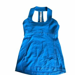 NWT Lululemon Blue workout Tank Top size 6 Scoop Neck Racerback Compression